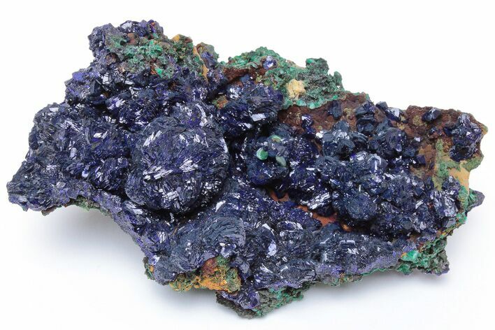 Sparkling Azurite and Malachite Crystal Association - China #215840